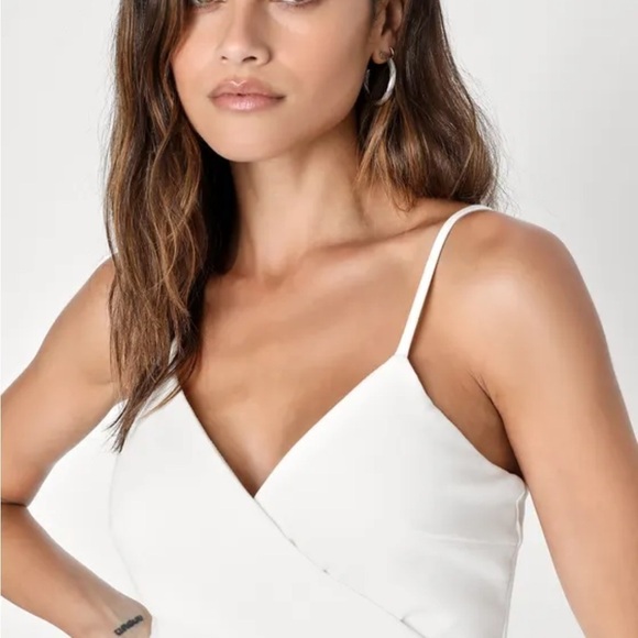 Lulu’s White Sealed With A Kiss Ruffled Bodycon Mini Dress - Picture 6 of 16